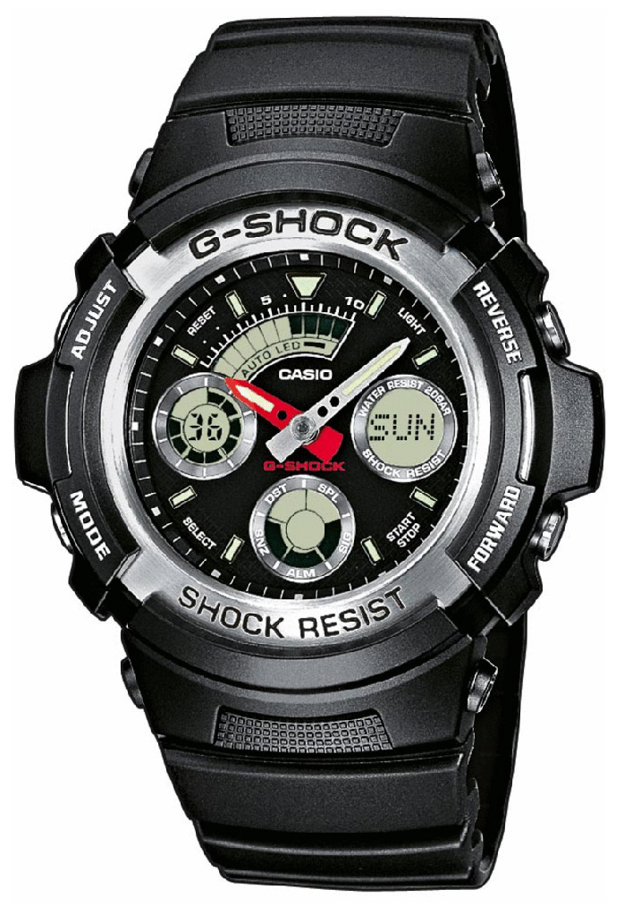 Casio G-Shock Miesten kello AW-590-1A Musta/Muovi Ø46 mm