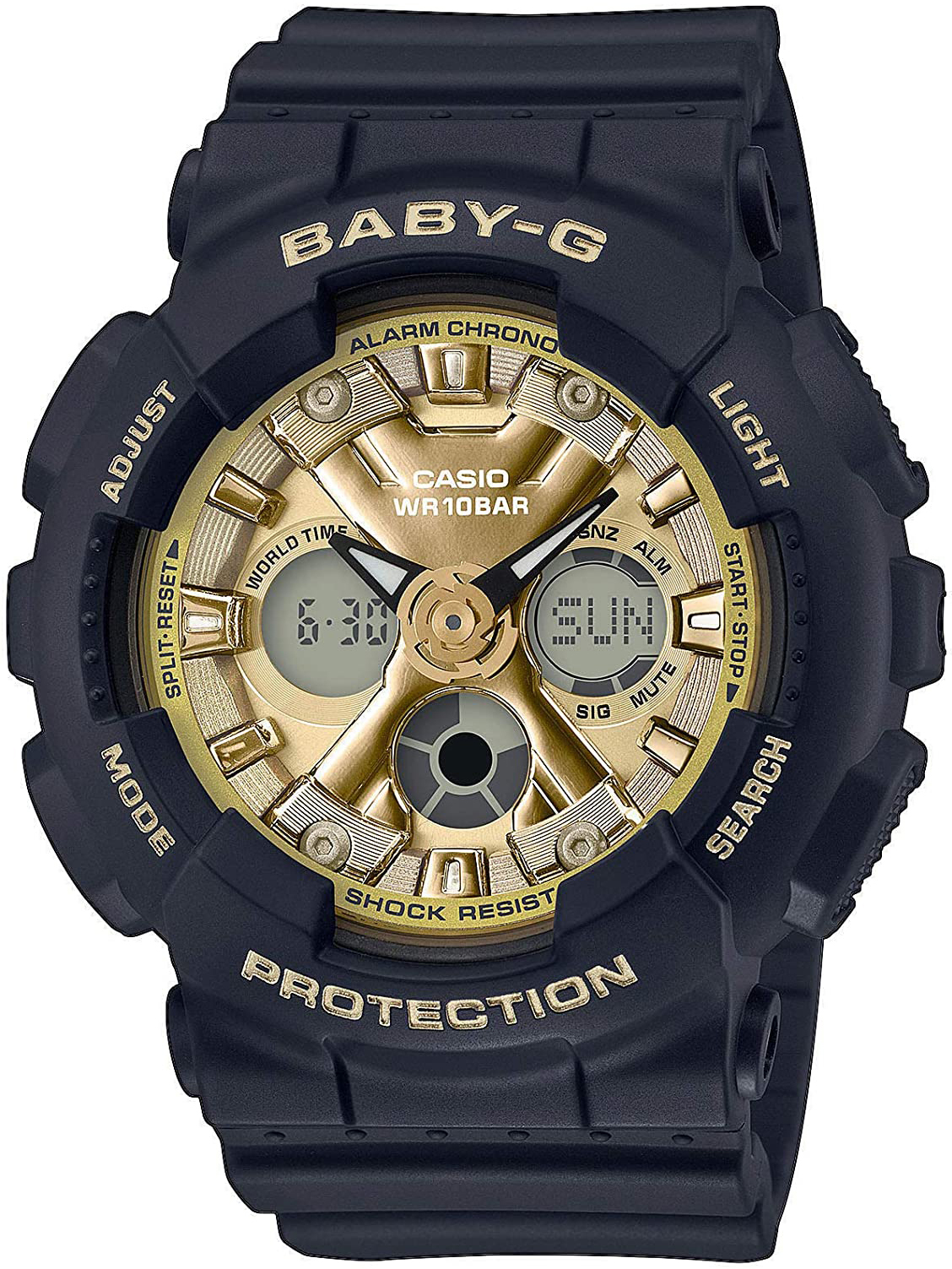 Casio Baby-G Naisten kello BA-130-1A3ER Kullattu/Muovi Ø44 mm