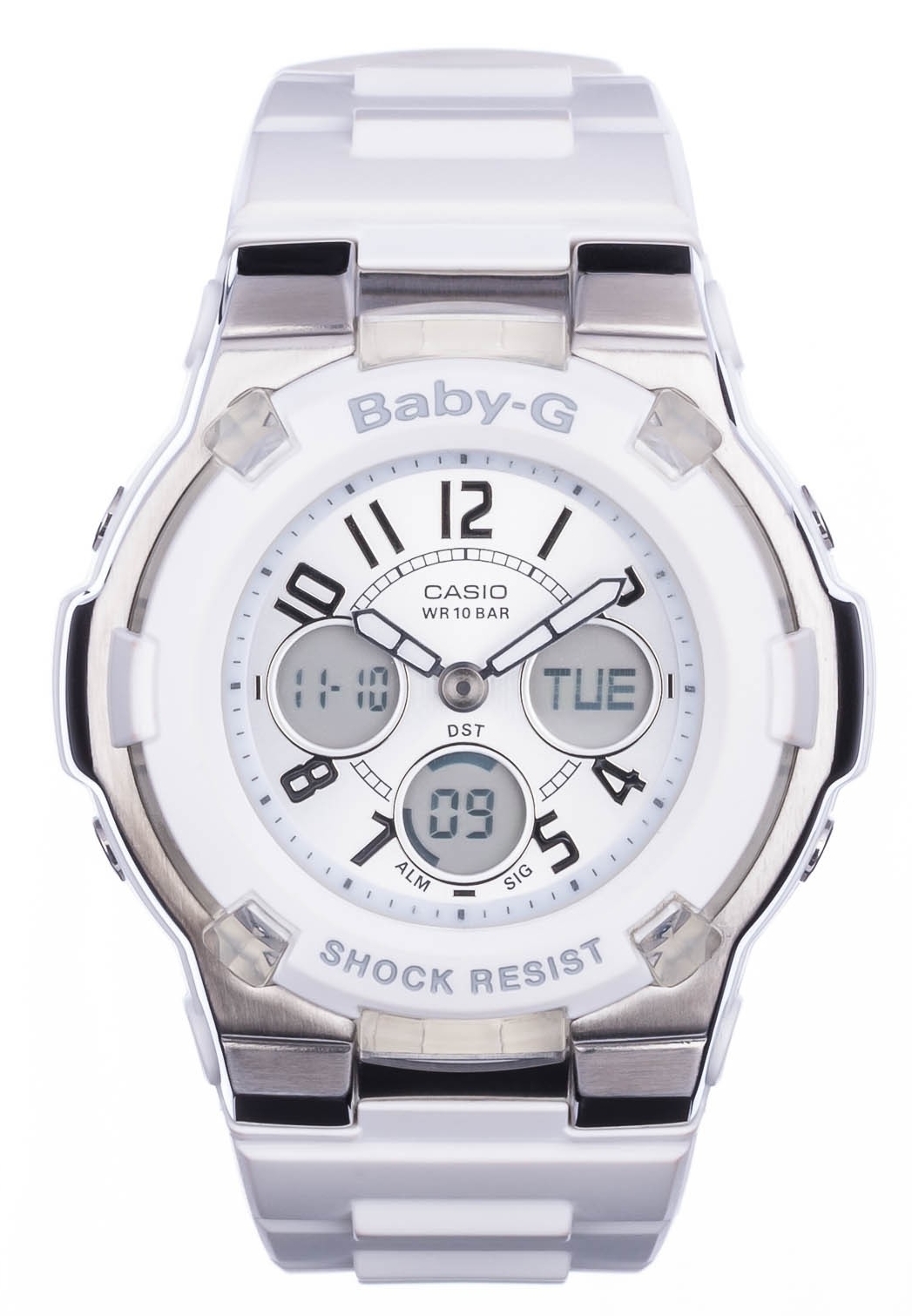 Casio Baby-G Naisten kello BGA-110-7BER Valkoinen/Muovi Ø39.8 mm