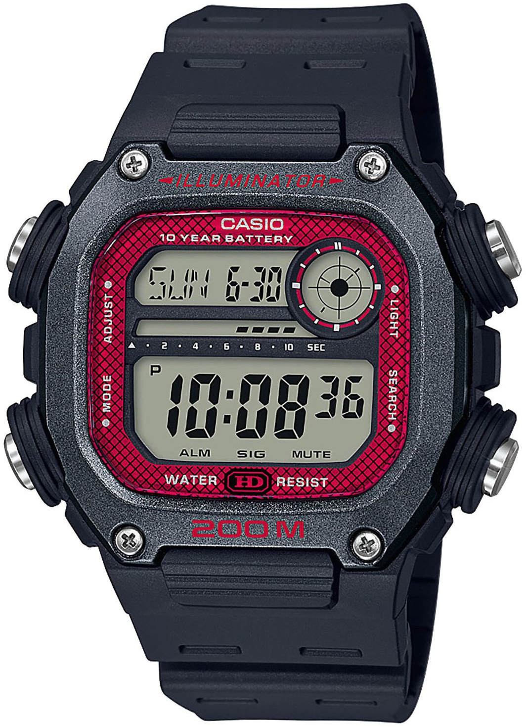 Casio 99999 Miesten kello DW-291H-1BVEF LCD/Muovi