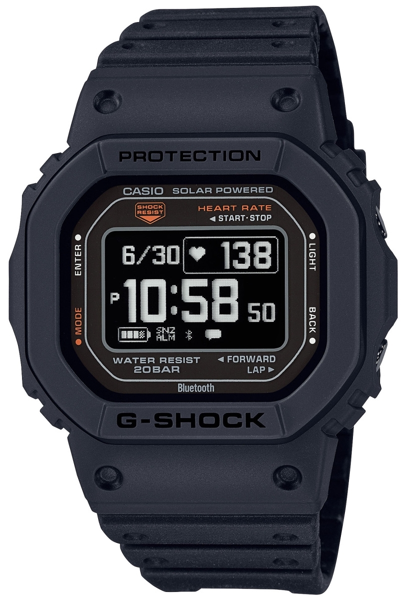 Casio Miesten kello DW-H5600-1ER G-shock G-squad Muovi Ø44.5 mm