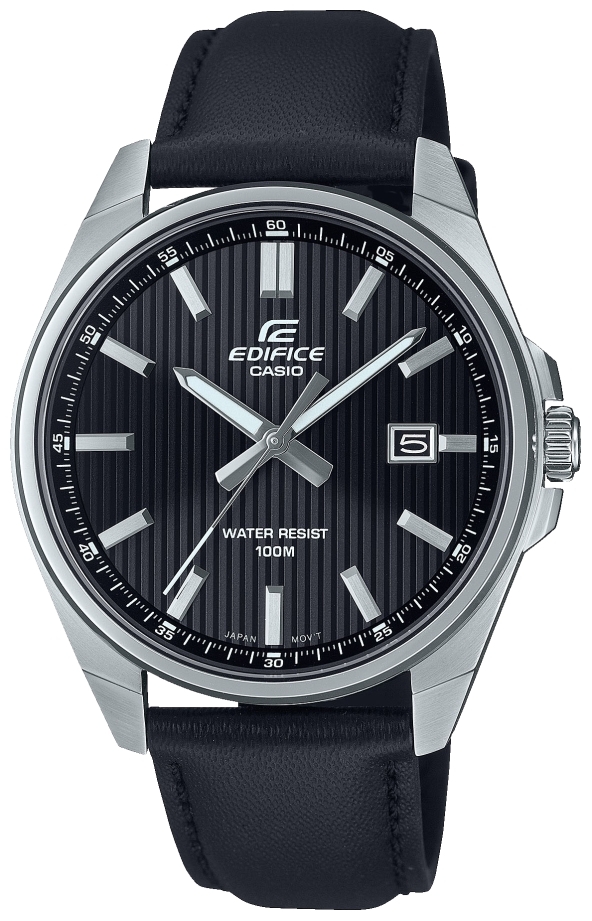 Casio Miesten kello EFV-150L-1AVUEF Edifice Musta/Nahka Ø42.6 mm