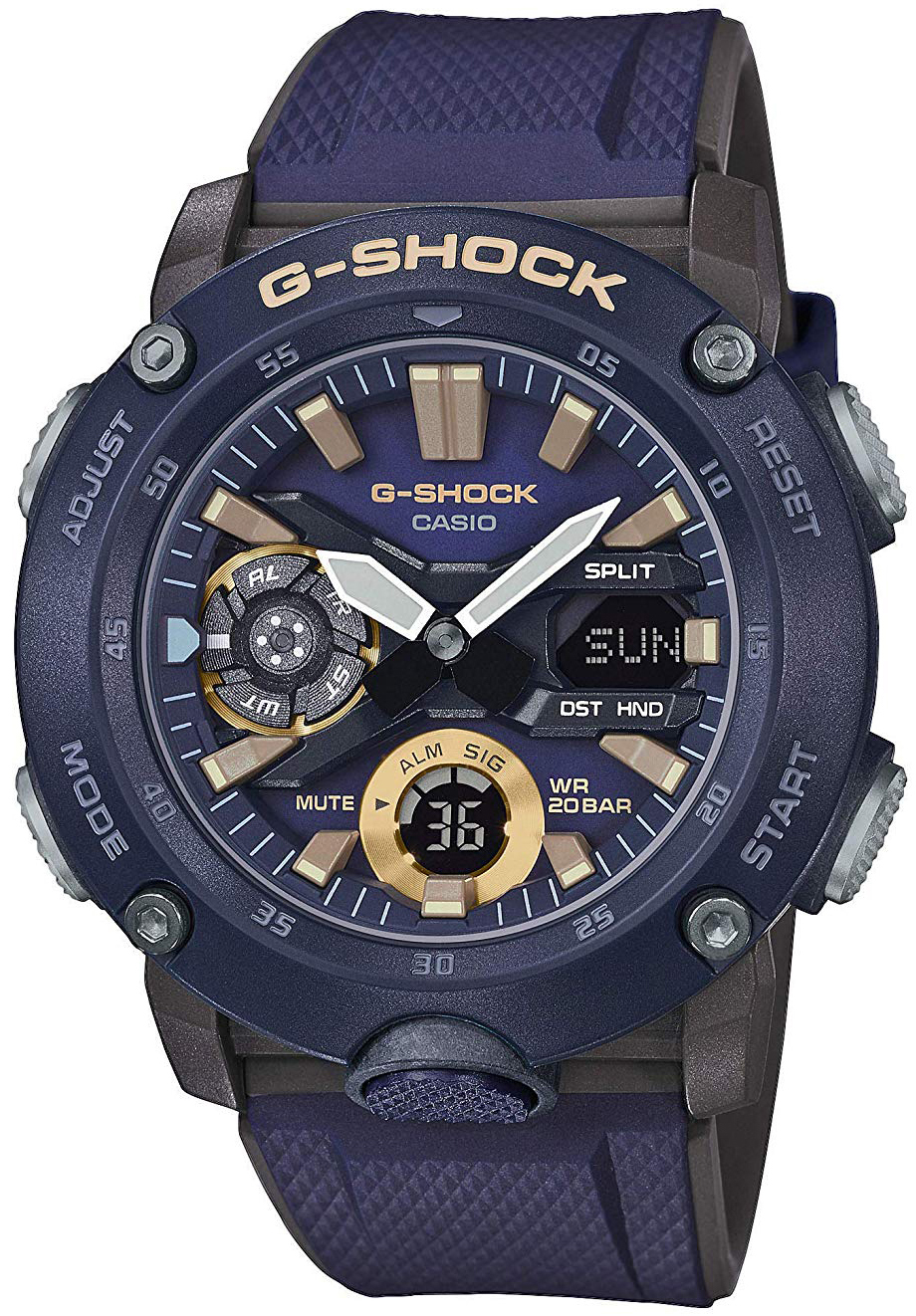 Casio G-Shock Miesten kello GA-2000-2AER LCD/Muovi Ø48.7 mm