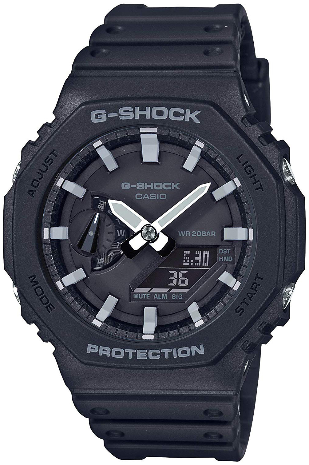 Casio Miesten kello GA-2100-1AER G-Shock Musta/Muovi Ø45.4 mm