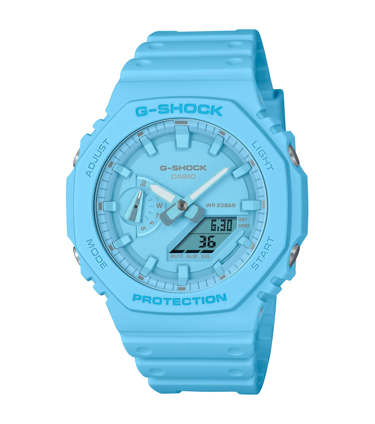 Casio Miesten kello GA-2100-2A2ER G-shock Sininen/Muovi Ø45.4 mm