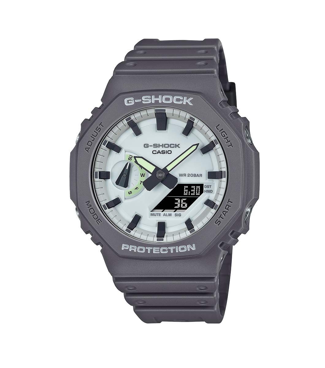 Casio Miesten kello GA-2100HD-8AER G-shock Valkoinen/Muovi Ø45.4 mm