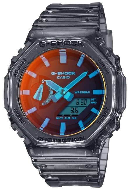 Casio Miesten kello GA-2100TLS-8AER G-shock Punainen/Muovi Ø45.4 mm