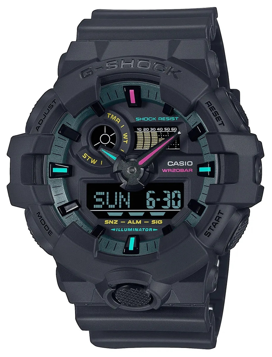 Casio Miesten kello GA-700MF-1AER G-shock Musta/Muovi Ø53.4 mm