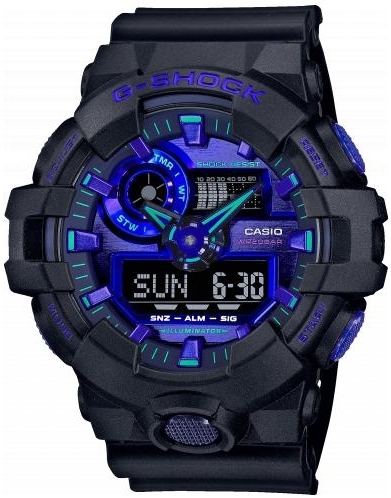 Casio Miesten kello GA-700VB-1AER G-Shock Monivärinen/Muovi Ø49.5 mm