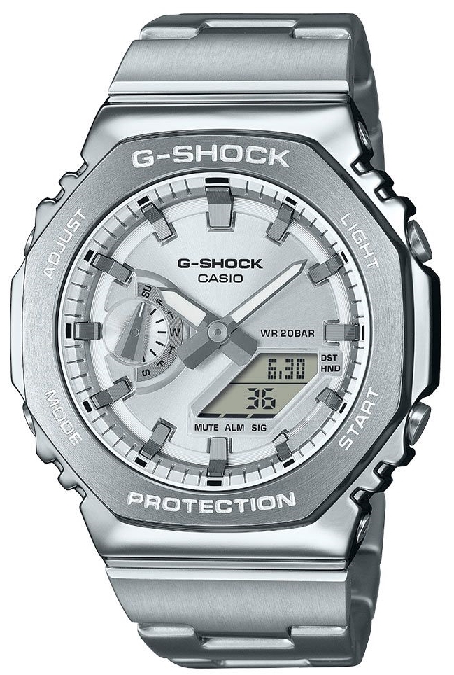 Casio Miesten kello GM-2110D-7AER G-shock Hopea/Teräs Ø44.4 mm