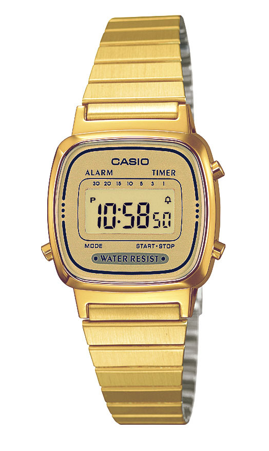 Casio Naisten kello LA670WEGA-9EF Collection LCD/Kullansävytetty