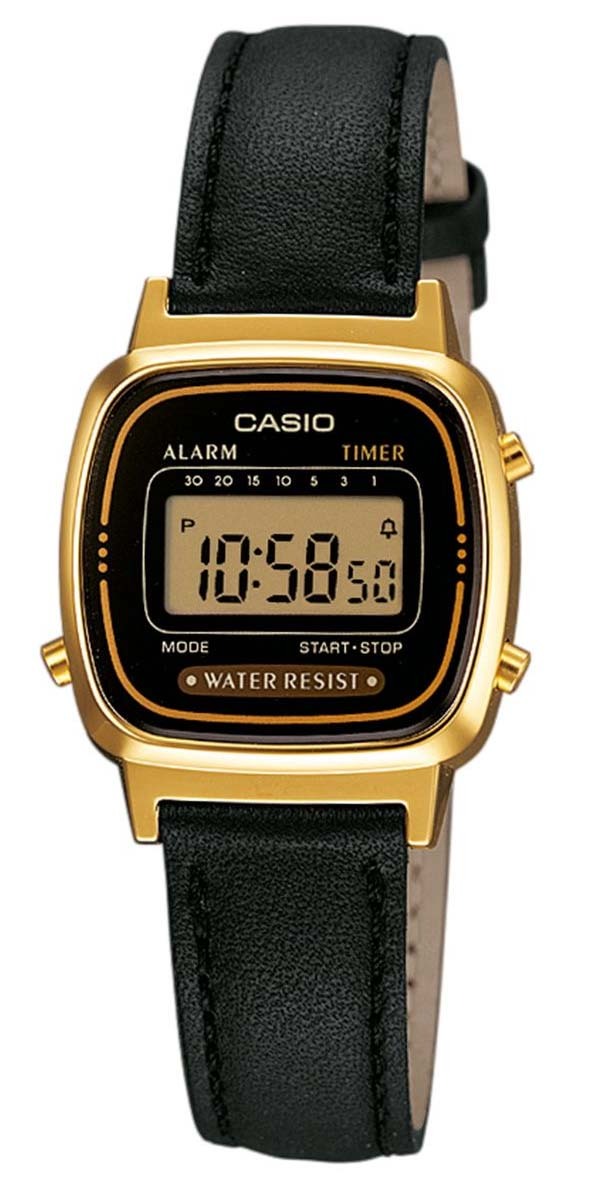 Casio Collection Naisten kello LA670WEGL-1EF LCD/Nahka