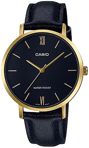 Casio Naisten kello LTP-VT01GL-1BUDF Classic Musta/Nahka Ø34 mm