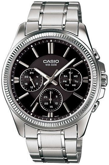 Casio Miesten kello MTP-1375D-1AVDF Classic Musta/Teräs Ø42 mm