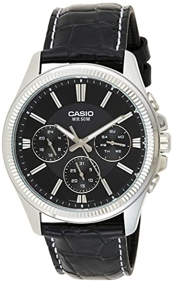 Casio Miesten kello MTP-1375L-1AVDF Classic Musta/Nahka Ø42 mm