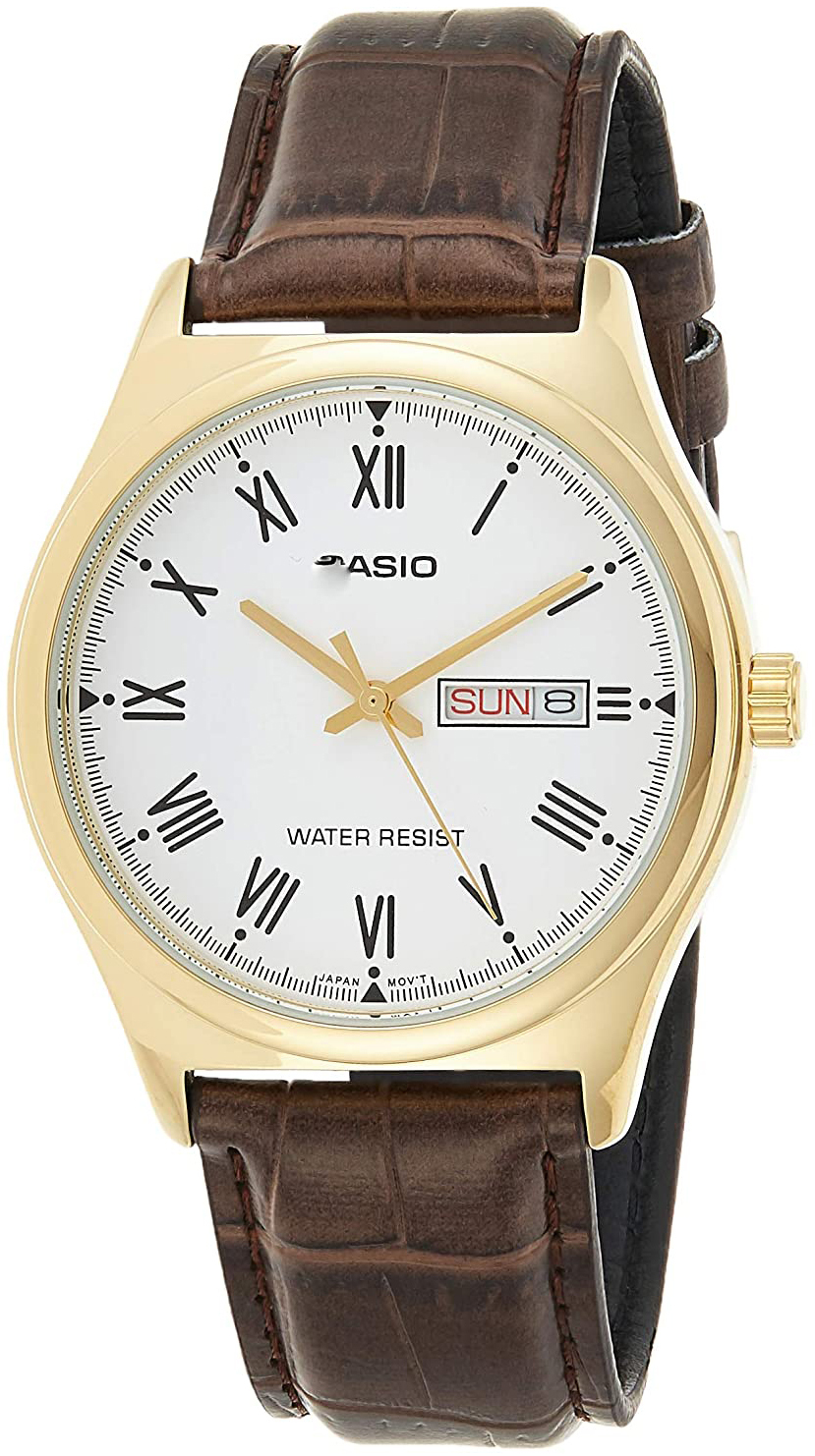 Casio Miesten kello MTP-V006GL-7BUDF Valkoinen/Nahka Ø38 mm