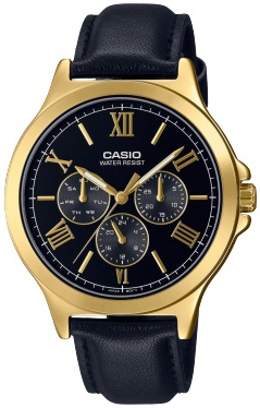 Casio Miesten kello MTP-V300GL-1AUDF Classic Musta/Nahka Ø41.5 mm