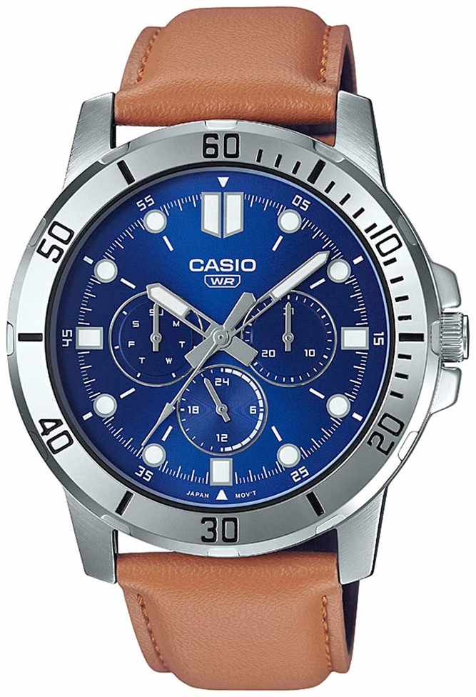 Casio Miesten kello MTP-VD300L-2EUDF Classic Sininen/Nahka Ø45 mm