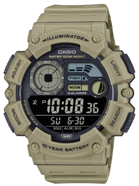 Casio Miesten kello WS-1500H-5BVEF Digital Musta/Muovi Ø50.1 mm