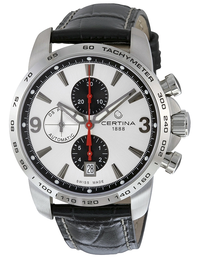 Certina DS Podium Miesten kello C001.427.16.037.01 Hopea/Nahka Ø42 mm