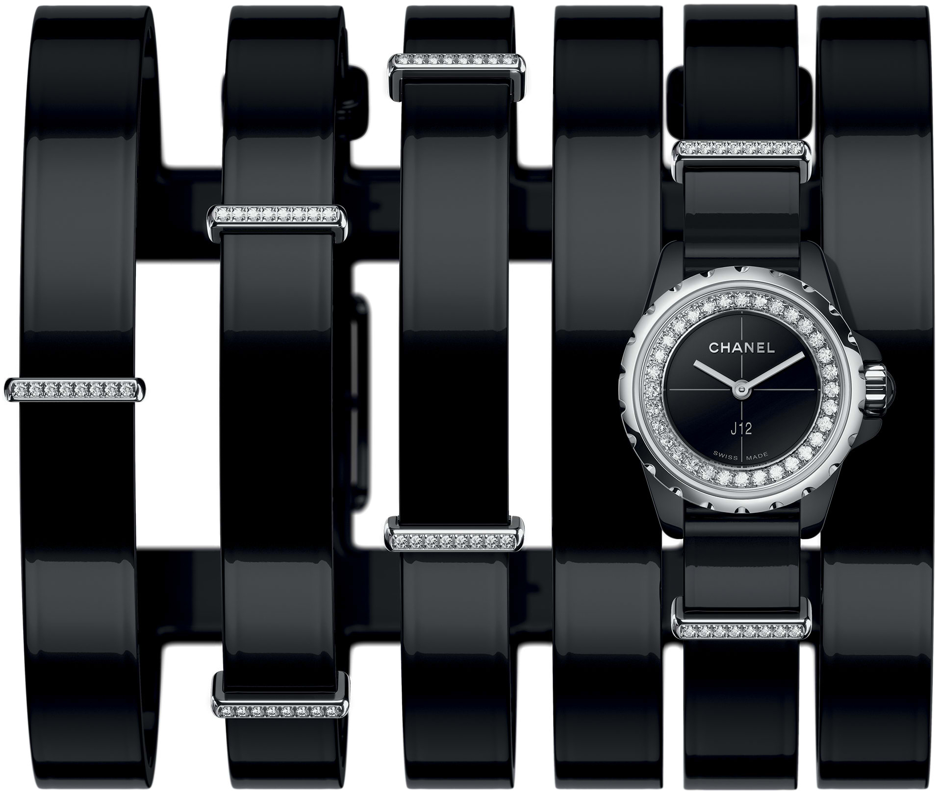 Chanel Naisten kello H4665 J12 Musta/Teräs Ø19 mm