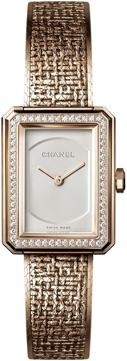 Chanel Naisten kello H4881 Boy-Friend Hopea/18K punakultaa