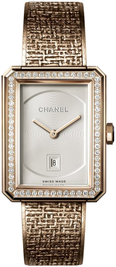 Chanel Naisten kello H5315 Boy-Friend Hopea/18K punakultaa