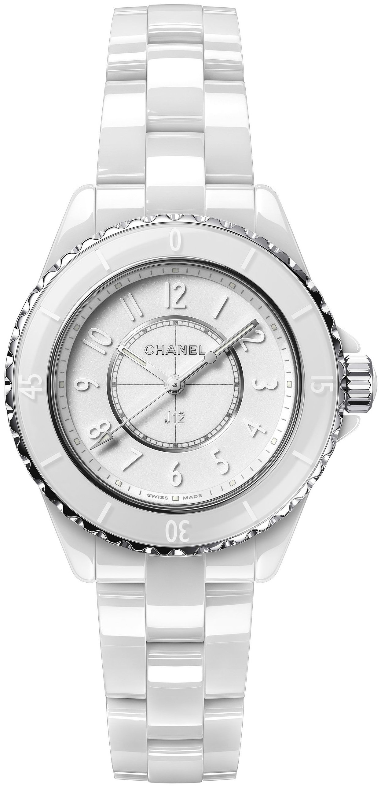 Chanel Naisten kello H6345 J12 Valkoinen/Keraaminen Ø33 mm