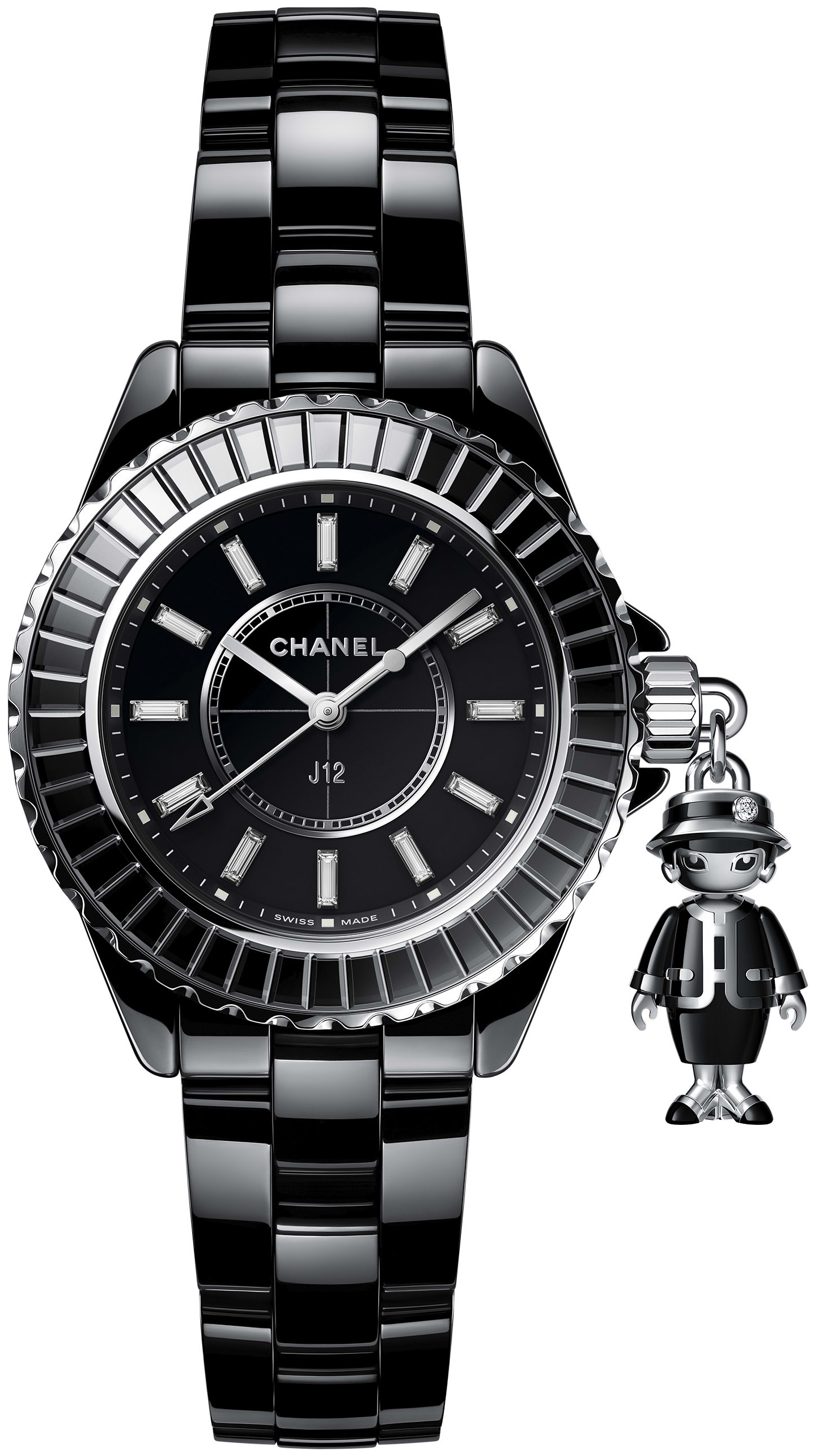 Chanel Naisten kello H6479 J12 Musta/Keraaminen Ø33 mm