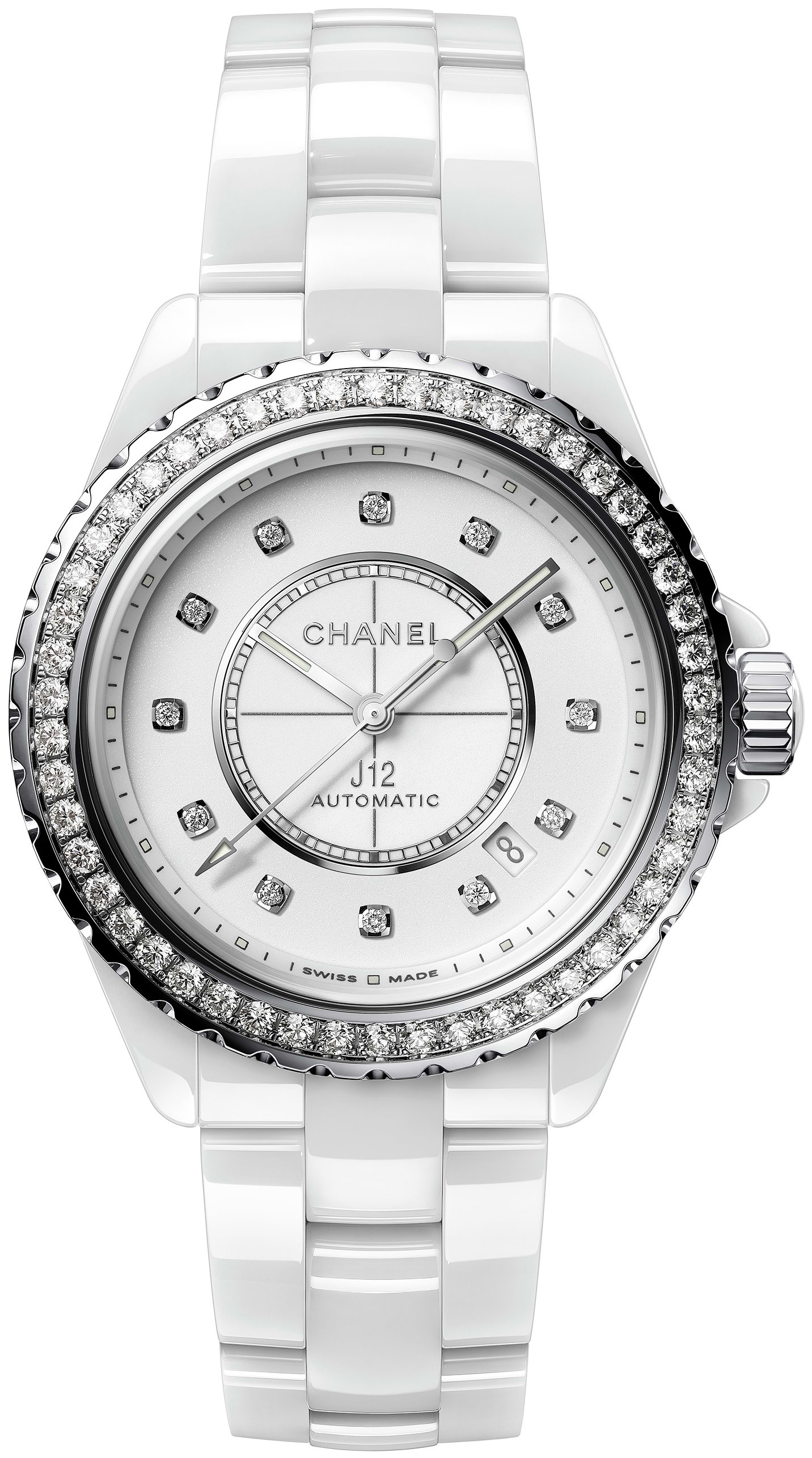 Chanel Naisten kello H7189 J12 Valkoinen/Keraaminen Ø38 mm