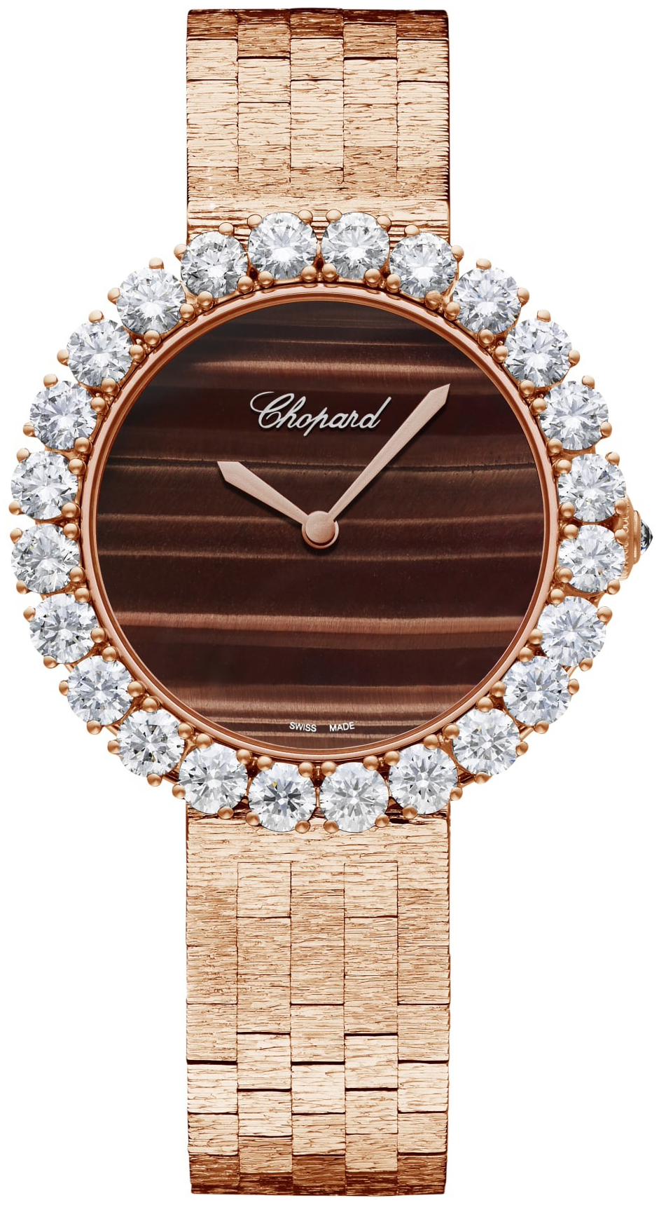 Chopard Naisten kello 10A419-5623 Diamond Hour Ruskea/18K punakultaa