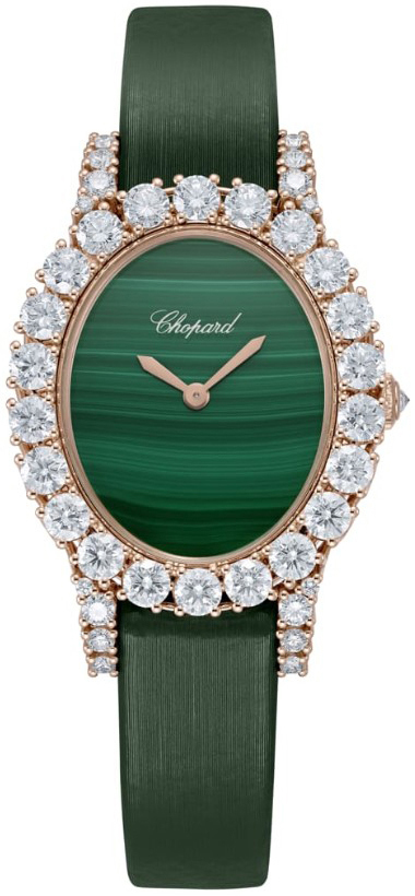 Chopard Naisten kello 139384-5011 Diamond Hour Vihreä/Satiini Ø29.4