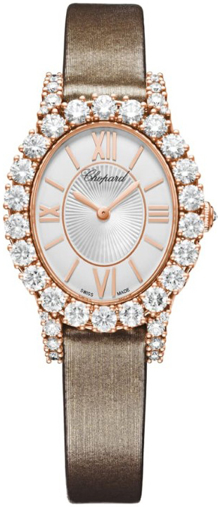 Chopard Naisten kello 139384-5104 Diamond Hour Valkoinen/Satiini