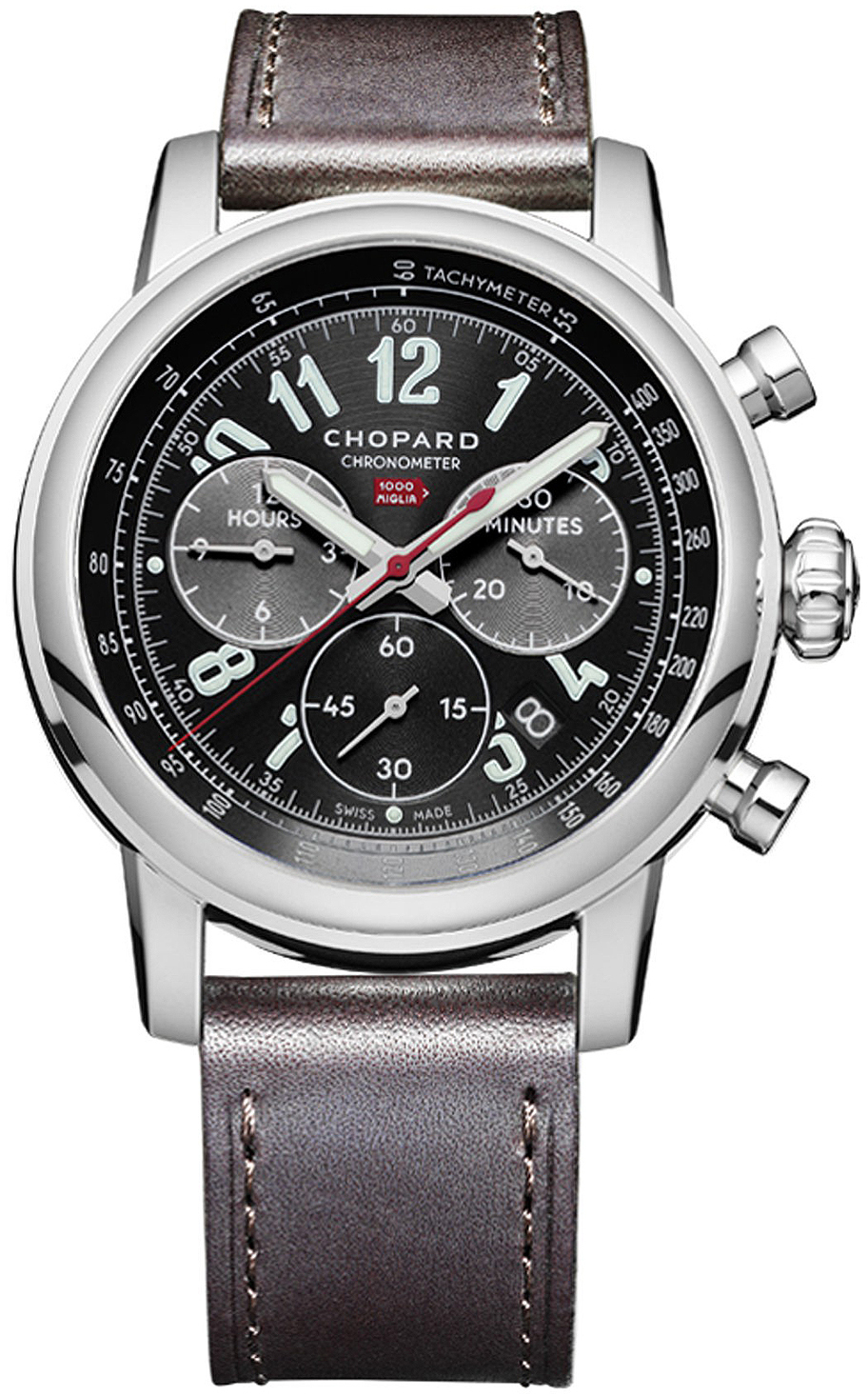 Chopard Miesten kello 168580-3001 Mille Miglia Musta/Nahka Ø46 mm