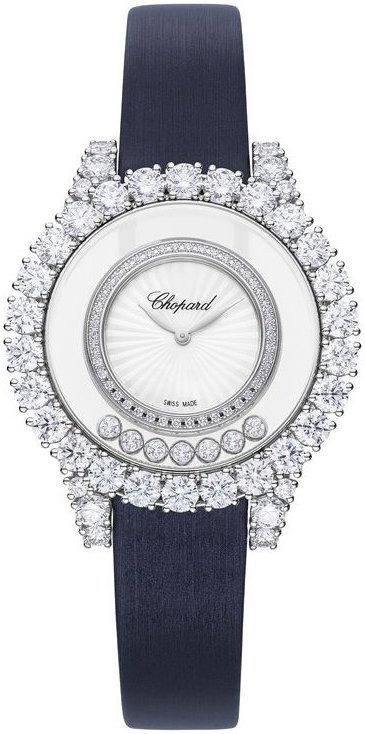 Chopard Naisten kello 209430-1001 Happy Diamonds Valkoinen/Satiini