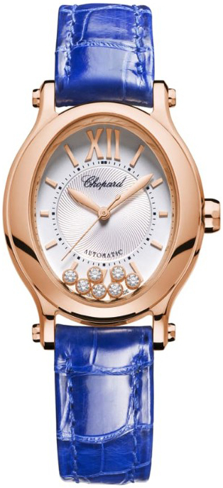 Chopard Naisten kello 275362-5001 Happy Sport Hopea/Nahka Ø29 mm