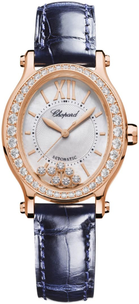 Chopard Naisten kello 275362-5002 Happy Sport Hopea/Nahka Ø29 mm