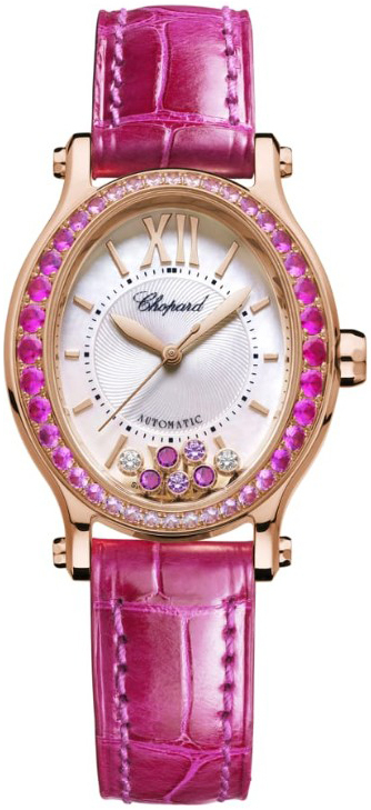 Chopard Naisten kello 275362-5003 Happy Sport Hopea/Nahka Ø29 mm