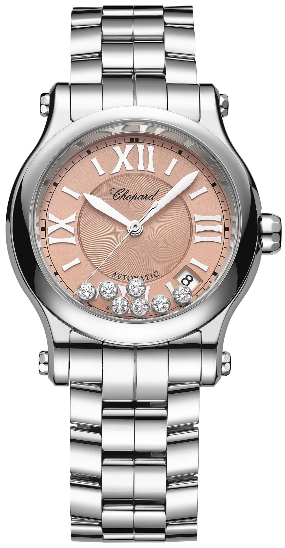 Chopard Naisten kello 278559-3025 Happy Sport Pinkki/Teräs Ø36 mm