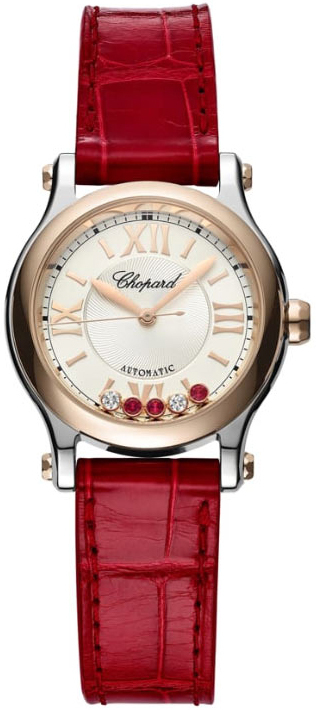 Chopard Naisten kello 278573-6026 Happy Sport Hopea/Nahka Ø30 mm