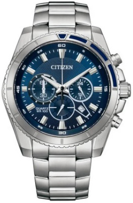 Citizen AN8201-57L Chrono Sininen/Teräs Ø46.4 mm