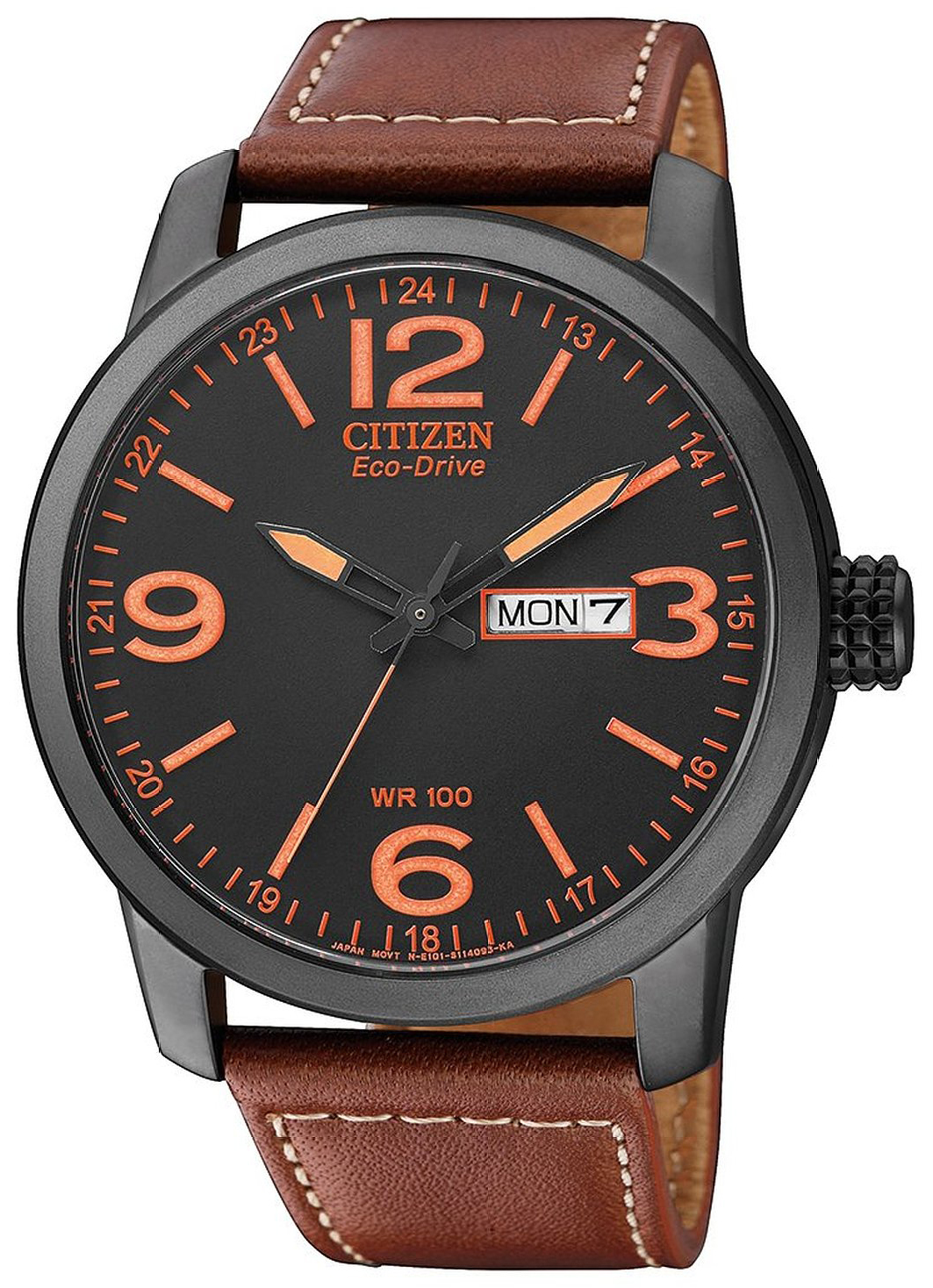 Citizen Miesten kello BM8476-07EE Leather Musta/Nahka Ø42 mm