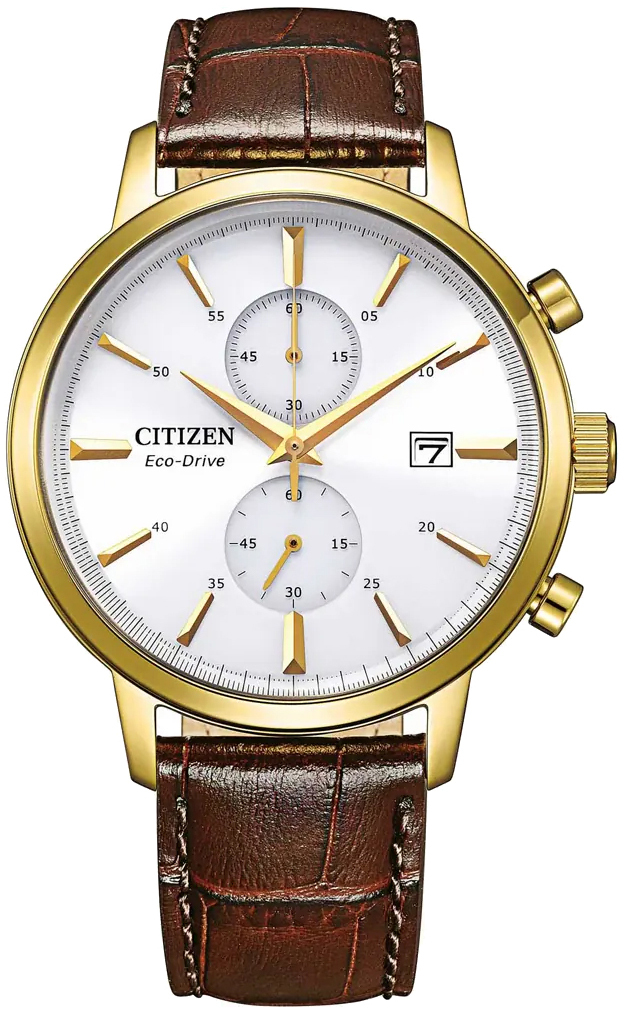 Citizen Miesten kello CA7062-15A Vintage Valkoinen/Nahka Ø42 mm
