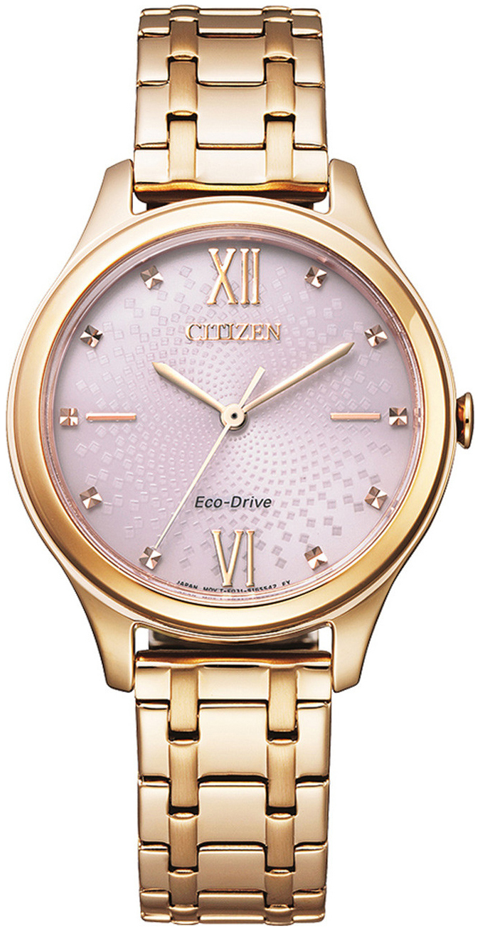 Citizen Naisten kello EM0503-75X Elegance Pinkki/Punakultasävyinen