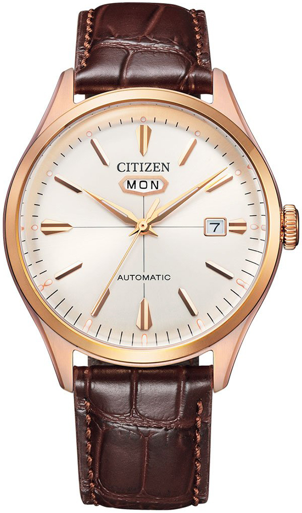 Citizen Miesten kello NH8393-05A Mechanical Hopea/Nahka Ø40 mm