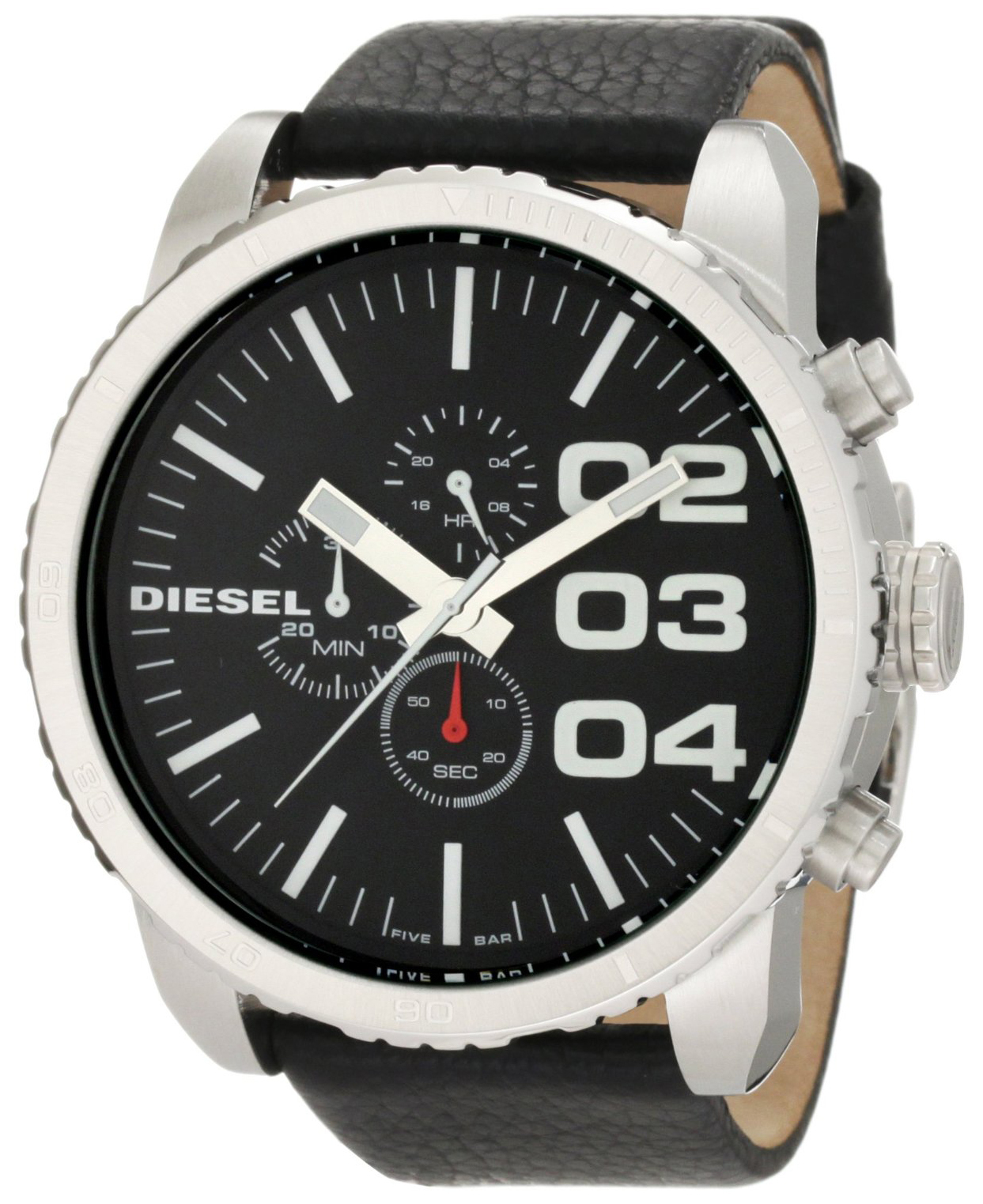 Diesel Chronograph Miesten kello DZ4208 Musta/Nahka Ø52 mm