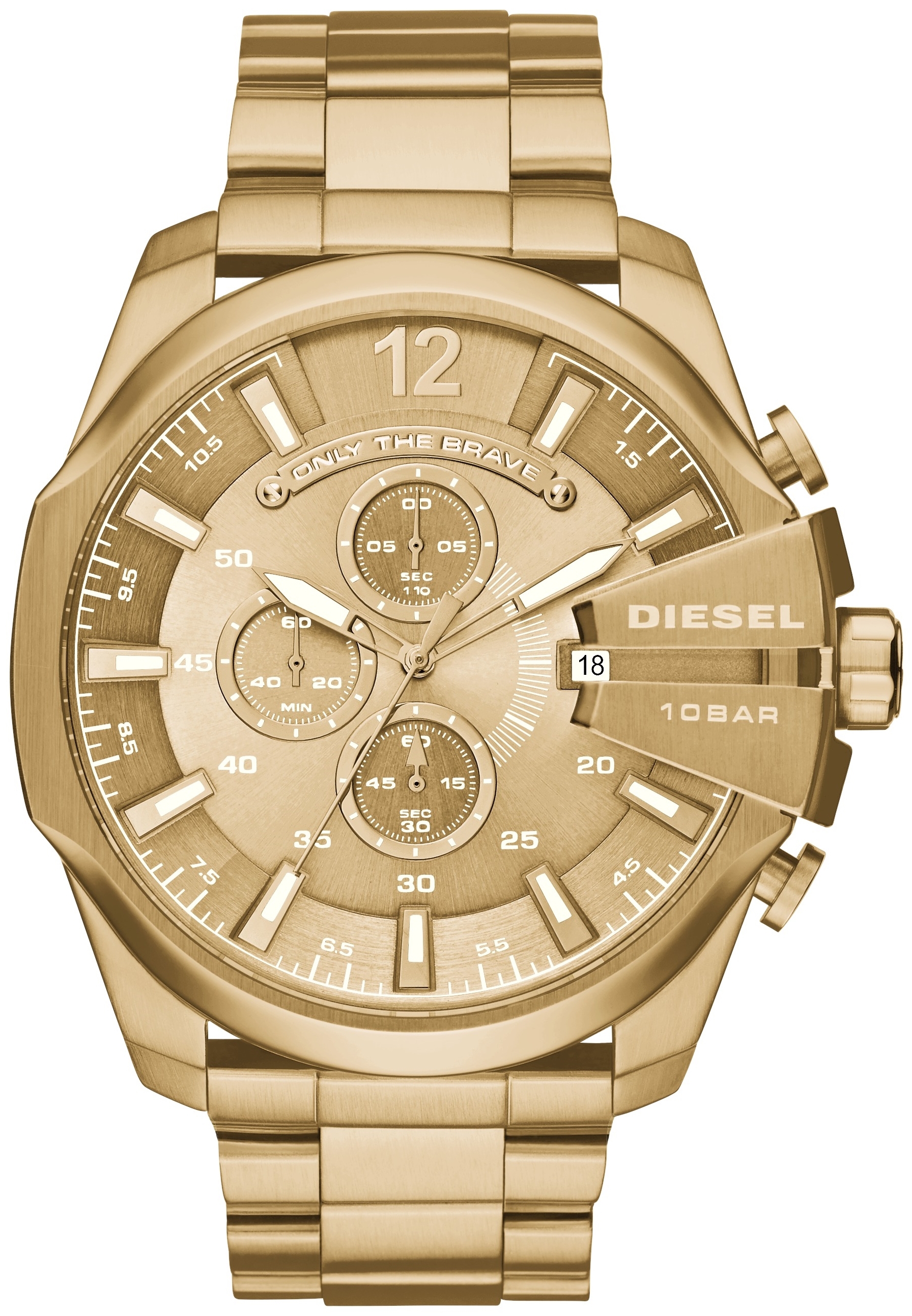 Diesel Miesten kello DZ4360 Mega Chief Kulta/Teräs Ø51 mm