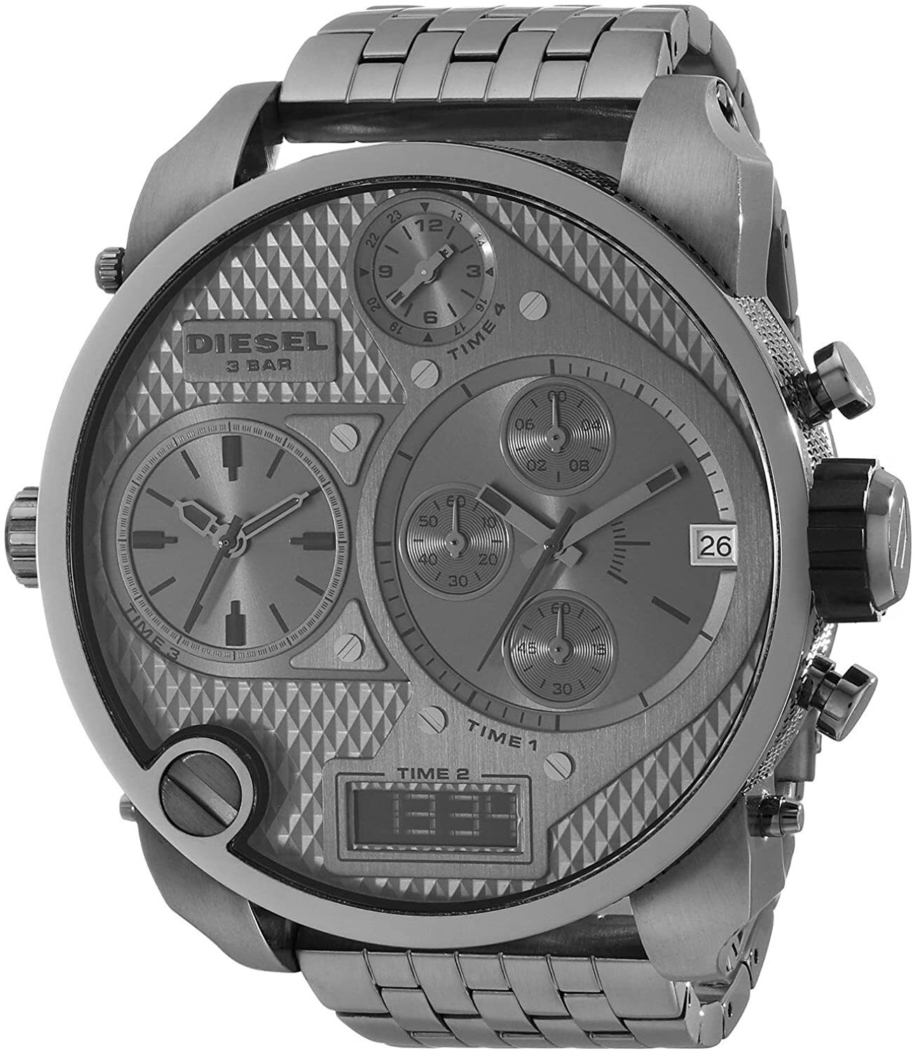 Diesel Miesten kello DZ7247 Mr. Daddy Harmaa/Teräs Ø57 mm