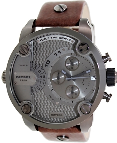 Diesel Chronograph Miesten kello DZ7258 Harmaa/Nahka Ø51 mm