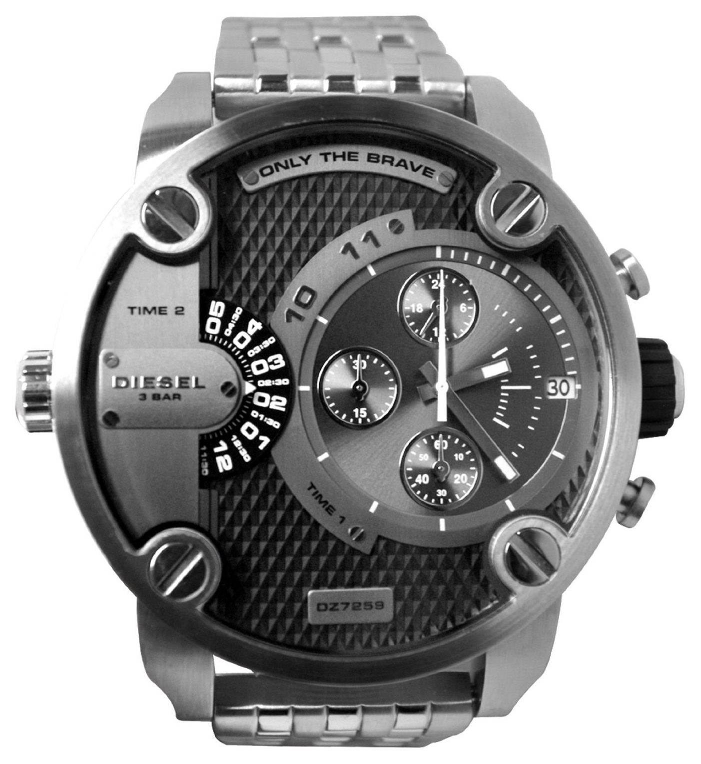 Diesel Little Daddy Miesten kello DZ7259 Harmaa/Teräs Ø51 mm